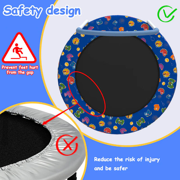 36inch Mini Trampoline For Kids Ages 1-6 Indoor Outdoor Trampoline With Handle For Kids