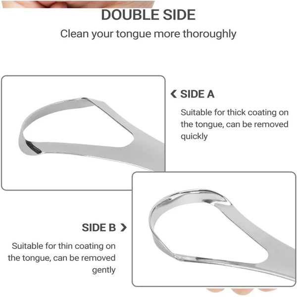 3Pcs Oral Care Pack,Tongue Scraper For Adults By Stainless,Steel Tongue Cleaners Reduce Bad Breath