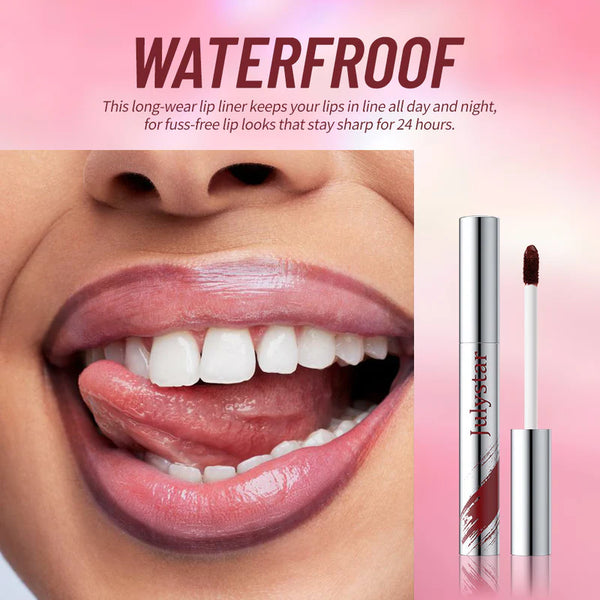 Long Lasting Peel Off Lip Liner, Matte Liquid Lip Stain Pencil, Waterproof And Smudge Proof Lip Plumper